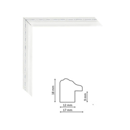 Багет 18m white-silver