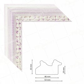 Багет P 526 white-fiolet