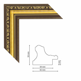 Багет 4 gold brown