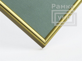 Рамка 60х80 алюминий, цвет - золото глянцевое блестящее, профиль - полукруглый - 7 мм
