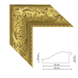 Багет P glass gold
