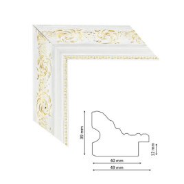 Багет 50m white-gold