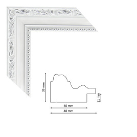 Багет 51m white-silver