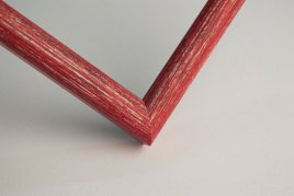 Рамка А4, цвет - красный мелковый, профиль - полукруглый 14 мм