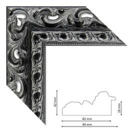 Багет P 12 black-silver
