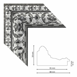Багет P 4237 black-silver