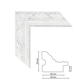Багет 50m white-silver