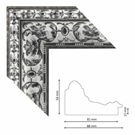 Багет P 4237 black-silver