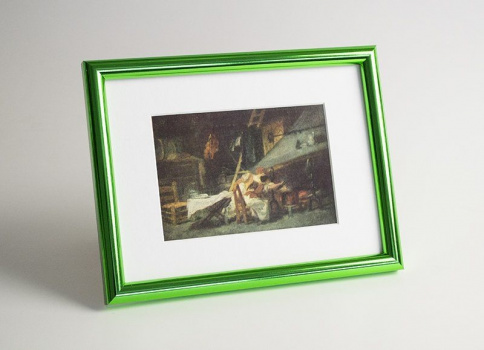 Рамка А4, цвет - зеленый металлик, профиль-полукруглый 14мм фото 3