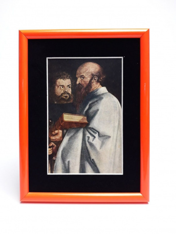 Рамка 60x80 алюминий, цвет - неоновый красно-оранжевый глянцевый, багет полукруглый - 11 мм фото 3