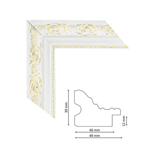 Багет 50m white-gold фото 1