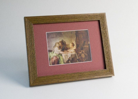 Рамка 40х50, цвет - дерево фактурное бурое, профиль - квадрат 22 мм фото 4